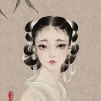 唯美精致古色古香国漫风美女头像插画 (6)