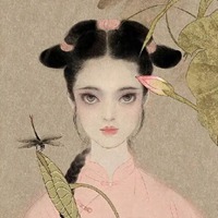 唯美精致古色古香国漫风美女头像插画 (8)