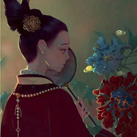 唯美精致古色古香国漫风美女头像插画 (10)