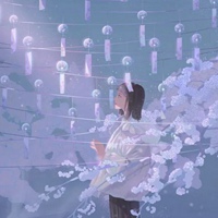 蓝色花语系列唯美插画壁纸头像 (13)