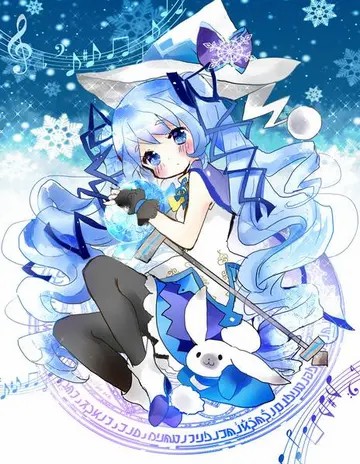 雪初音头像 二次元唯美雪初音头像 (7)