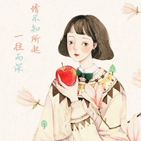 小清新卡通女生头像插画一组 (4)