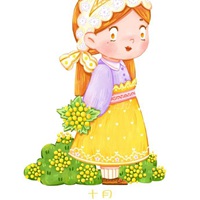 十二个月日历 每个月一个爱花小女孩 (9)