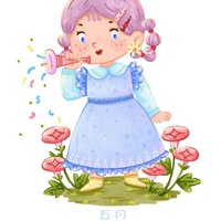 十二个月日历 每个月一个爱花小女孩 (10)