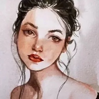 欧美复古插画女生头像 欧美风复古插画手绘女生头像 (2)