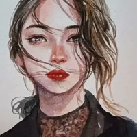 欧美复古插画女生头像 欧美风复古插画手绘女生头像 (24)