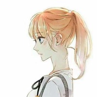 齐刘海马尾辫卡通女孩头像 (10)