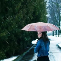 月刊少女打伞淋雨图片 (14)