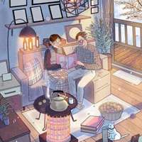 来自韩国设计师的浪漫爱情风格插画 (3)