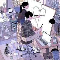 来自韩国设计师的浪漫爱情风格插画 (7)