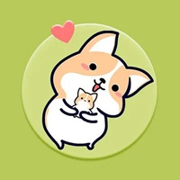 敲击可爱的布丁柯基卡通头像 (6)