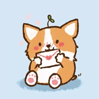 敲击可爱的布丁柯基卡通头像 (8)