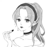 黑白漫画女生头像 黑白漫画系列高冷女生头像 (18)