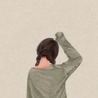 简单一点的背影女生//卡通风格 (8)