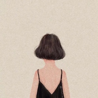 简单一点的背影女生//卡通风格 (9)