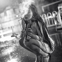 有气质的一组抽烟美女头像//气质型 (5)