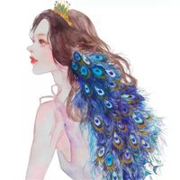 气质宁静的素描女人头像 (1)