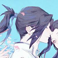 古风有意境的情侣头像一左一右 (9)