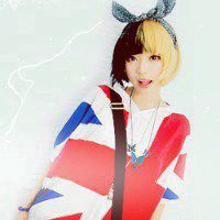 扎蓝色蝴蝶结女孩头像 (10)