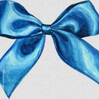 扎蓝色蝴蝶结女孩头像 (12)