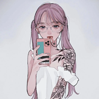 手绘好看抽烟美女头像 (13)