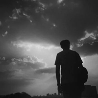 情侣头像灰色背影 灰色系背影情头一男一女 (2)