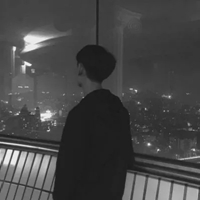 情侣头像灰色背影 灰色系背影情头一男一女 (4)